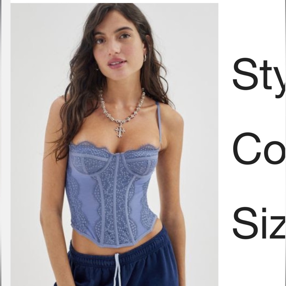Basically New Corset Top Worn Once!! Size L! Urba… - image 1